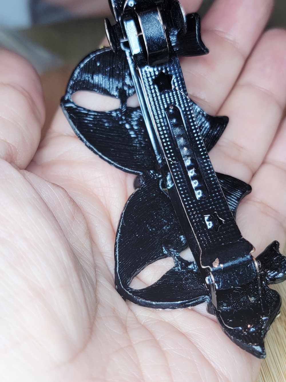 Rhinestone Butterfly Hair Clip Black Acrylic Crystal Barrette AB Sparkle Y2K - Picture 3 of 5